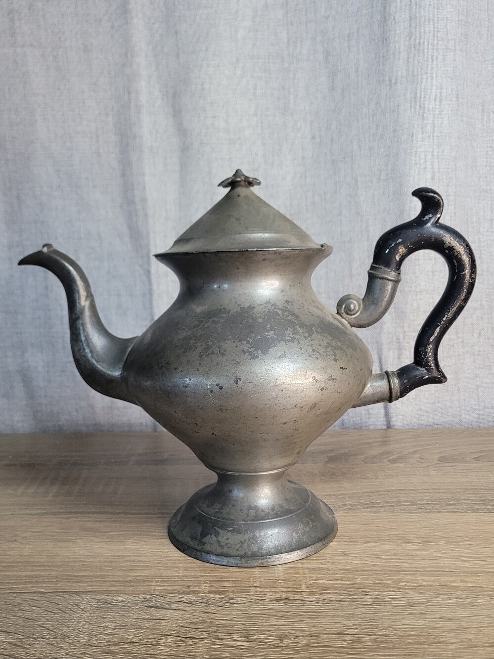 Rare Antique Freeman Porter Westbrook No. 1 Pewter Teapot (c. 1835-1865)
